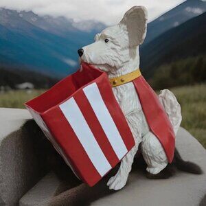 Superman White Dog Krypto Popcorn Bucket Christmas Gift NEW